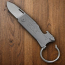 SOG Keytron Folding Knife 1.88" Satin Stainless Steel Blade Stainless Handle