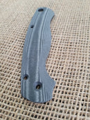 Flytanium Black Linen Micarta Lotus Handle Scales For Spyderco Paramilitary 2