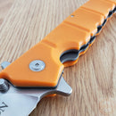 Cold Steel Large Luzon Folding Knife 6" 8Cr13MoV Stainless Steel Blade Orange GFN Handle