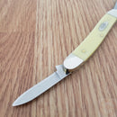 Case XX Cutlery Pen Pocket Knife Carbon Steel Blades Yellow Synthetic Handle
