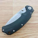 Bastinelli Folding Knife 3.25" D2 Tool Steel Blade Black G10/ Titanium Back Handle