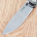 CJRB Ria Linerlock Folding Knife 3" AR-RPM9 Stainless Blade Green Canvas Handle