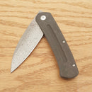 Artisan Centauri Folding Knife 3.5" Damascus Steel Blade Titanium/Carbon Fiber Handle