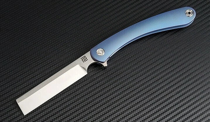 Artisan Orthodox Folding Knife 3.75" Bohler M390 Steel Blade Titanium Handle
