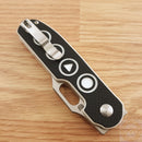 Kizer Cutlery Cormorant Button Lock Folding Knife 3.25" S35VN Steel Blade Black/White G10 Handle