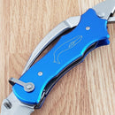 Myerchin Sailors Tool Liner Stainless Steel Blade Blue Aluminum Handle