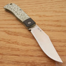 Rough Ryder Folding Knife 3" VG-10 Steel Clip Point Blade Green Hammered Aluminum Handle