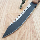 TOPS Ranger Bootlegger 2 Fixed Knife 5" 1095HC Steel Full Sawback Blade Tan Micarta Handle