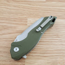 Artisan Eagle Liner Folding Knife 3.63" D2 Tool Steel Blade Green G10 Handle