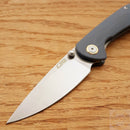 CJRB Small Feldspar Linerlock Folding Knife 3" D2 Tool Steel Blade Blue/Gray G10 Handle