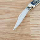 Case XX Peanut Pocket Knife Surgical Steel Blades Navy Blue Jigged Bone Handle