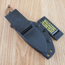 TOPS Lil Roughneck Knife 2.75" 5160 Steel Full Tang Blade Linen Micarta Handle