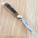 Rough Ryder Peanut Pocket Knife Stainless Steel Blades Amber Jigged Bone Handle