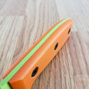 ESEE Model 3 Fixed Knife 3.75" Green Powder Coated 1095HC Steel Blade Orange G10 Handle 3PMVG