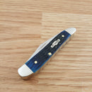 Case XX Peanut Pocket Knife Surgical Steel Blades Navy Blue Jigged Bone Handle