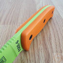 ESEE Model 6 Plain Edge Fixed Knife 5.75" Venom Green Powder Coated 1095HC Steel Blade Orange G10 Handle 6PVG