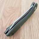 CJRB Kicker Recoil Lock Folding Knife 3.5" D2 Tool Steel Blade Green G10 Handle