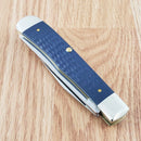 Case XX USMC Trapper Navy Pocket Knife Stainless Steel Blades Jigged Bone Handle 13195