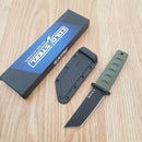 Cold Steel Kyoto II Fixed Knife 3.38" 8Cr13MoV Steel Tanto Blade Green Kray-Ex Handle 17DAODBK