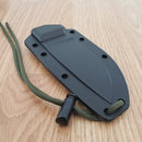 ESEE Model 3 Fixed Knife 3.75" Black Powder Coated Part Serrated 1095HC Steel Blade Micarta Handle 3SB