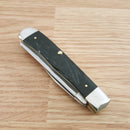 Case XX Trapper Rough Pocket Knife Stainless Blades Black Jigged Synthetic Handle 18221