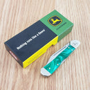 Case XX John Deere Mini Copperlock Folding Knife 3.63" Stainless Steel Blade Kirinite Handle 15774