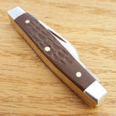 Case XX Small Stockman Pocket Knife Surgical Steel Blades Brown Synthetic Handle 00081
