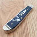 Case XX U.S. Air Force Pocket Knife Stainless Steel Blades Blue Synthetic Handle 32402