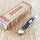 Rough Ryder Peanut Pocket Knife Stainless Steel Blades Amber Jigged Bone Handle