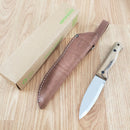 BPS Knives Camping Fixed Knife 4.25" 1066 Carbon Steel Full Tang Blade Walnut Handle