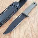 Cold Steel SRK Compact Fixed Knife 5" Black Tuff-Ex Coated SK5 Carbon Steel Clip Point Blade Dark Earth Kray-Ex Handle 49LCKDDEBK