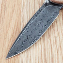 Civivi Imperium Folding Knife 3.5" Damascus Steel Blade Brown Micarta Handle