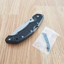 Cold Steel L Voyager Folding Knife 4" AUS-10A Steel Blade Black Black Griv-Ex Handle