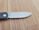 CJRB Ria Linerlock Folding Knife 3" 12C27 Sandvik Steel Blade Black Carbon Fiber Handle