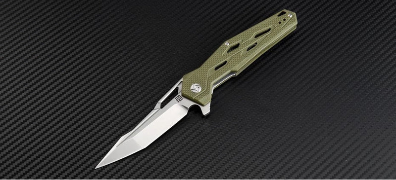 Artisan Bombardier Linerlock Folding Knife 3.75" D2 Tool Steel Blade G10 Handle