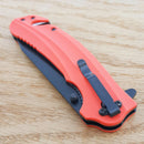 Kershaw Barricade Folding Knife 3.5″ 8Cr13MoV Steel Blade Orange GRN Handle