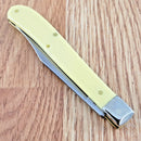 Case XX Slimline Trapper Folding Knife Carbon Steel Blade Yellow Synthetic Handle