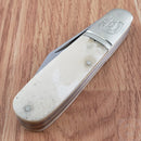 Rough Ryder Barlow Pocket Knife Stainless Steel Blades White Smooth Bone Handle