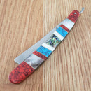 Rough Ryder Folding Razor 3.5" Mirror Finish Stainless Blade MOP/Abalone Handle