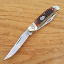 Rough Ryder Copperhead Pocket Knife Stainless Steel Blades Jigged Bone Handle