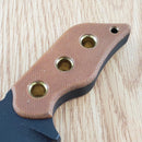 TOPS Lil Roughneck Knife 2.75" 5160 Steel Full Tang Blade Linen Micarta Handle