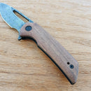 Civivi Odium Liner Folding Knife 2.63" Damascus Steel Blade Guibourtia Handle