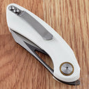 Bestech Knives Bihai Linerlock Folding Knife 2.13" 14C28N Steel Blade White G10 Handle