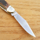 Rough Ryder Copperhead Pocket Knife Stainless Steel Blades Jigged Bone Handle