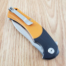 Bestech Knives Penguin Liner Folding Knife 3.63" D2 Tool Steel Blade Black / Orange G10 Handle