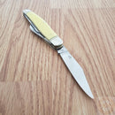 Rough Ryder Large Stockman Pocket Knife 440 Steel Blades Yellow Synthetic Handle