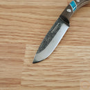 Condor Fixed Knife 2.32" 1095 Steel Blade Walnut/Reconstituted Turquoise Stone
