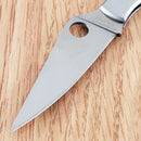 Spyderco GrassHopper Knife 2.25" 12C27 Steel Blade Brushed Stainless Handle