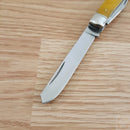 Cold Steel Trapper Pocker Knife 8Cr13MoV Steel Clip/Spey Blades Smooth Bone