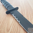 KA-BAR Fixed Knife 8" 1095 Steel Tanto Blade Black Rubber G / Carbon Steel Handle 1245